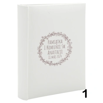 Album komunijny wsuwany na 100 zdjęć 15x21 personalizowany 5 wzorów
